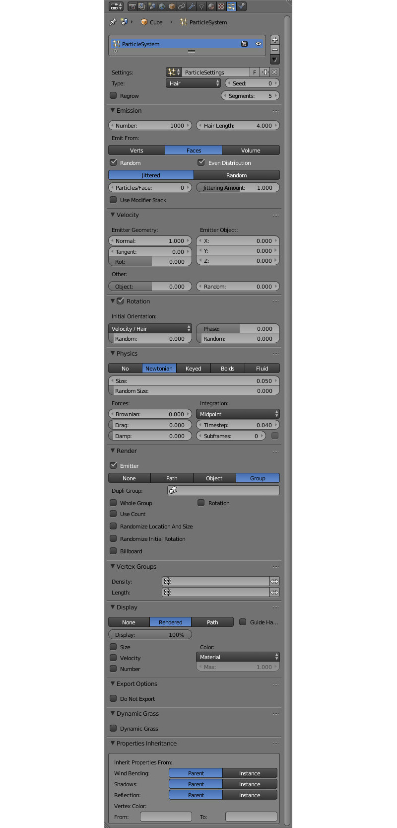 Particle System Instancing Blend4web 18 05 0 User Manual